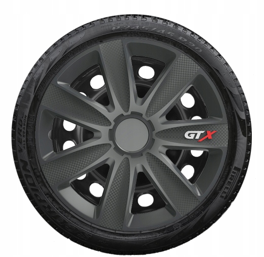 4x KOŁPAKI 15 VERSACO GTX Carbon Grafitowe KOMPLET