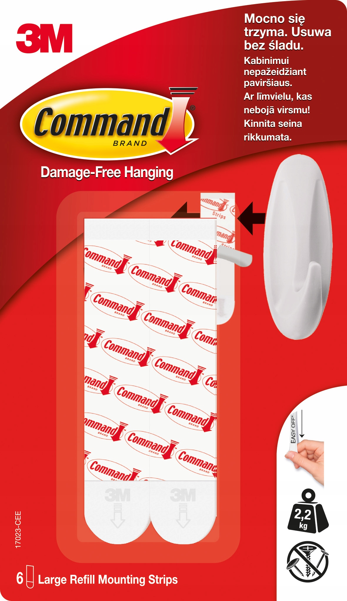 

Command 3M Paski wymienne zapasowe Duże 6 szt.