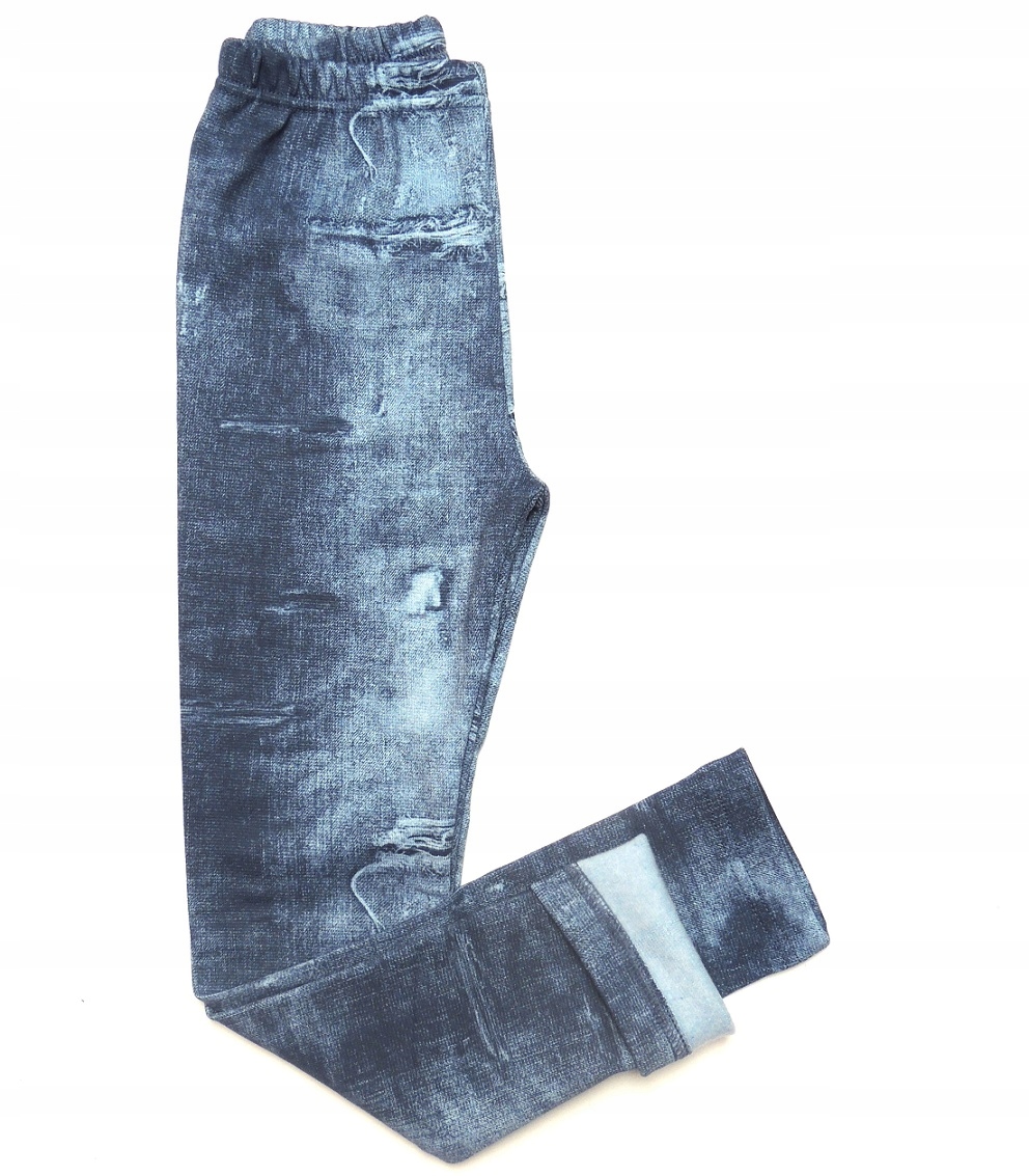 Dresmoda legginsy GRUBE ocieplane jeans dziury 158 Marka Inna marka