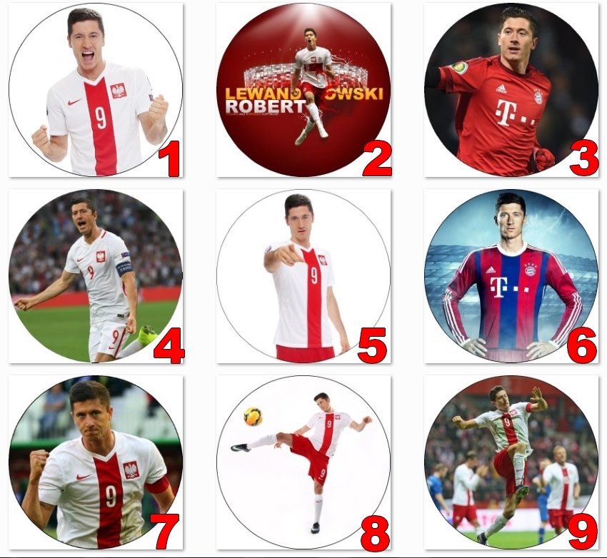 GRUBY OPŁATEK NA TORT LEWANDOWSKI BAYERN 27wzorów