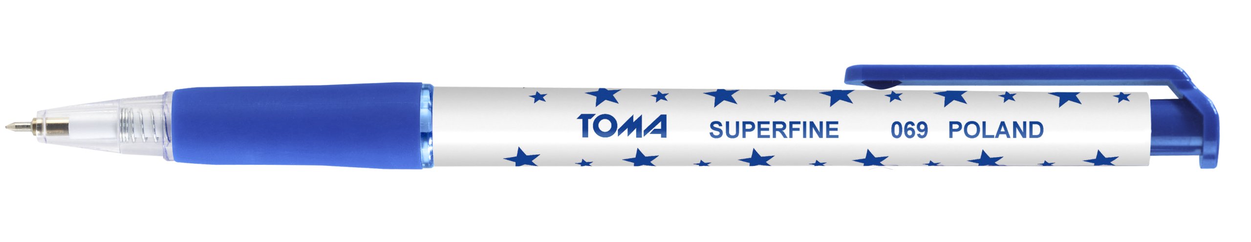 Długopis TOMA gwiazdki TO-069 automat niebieski