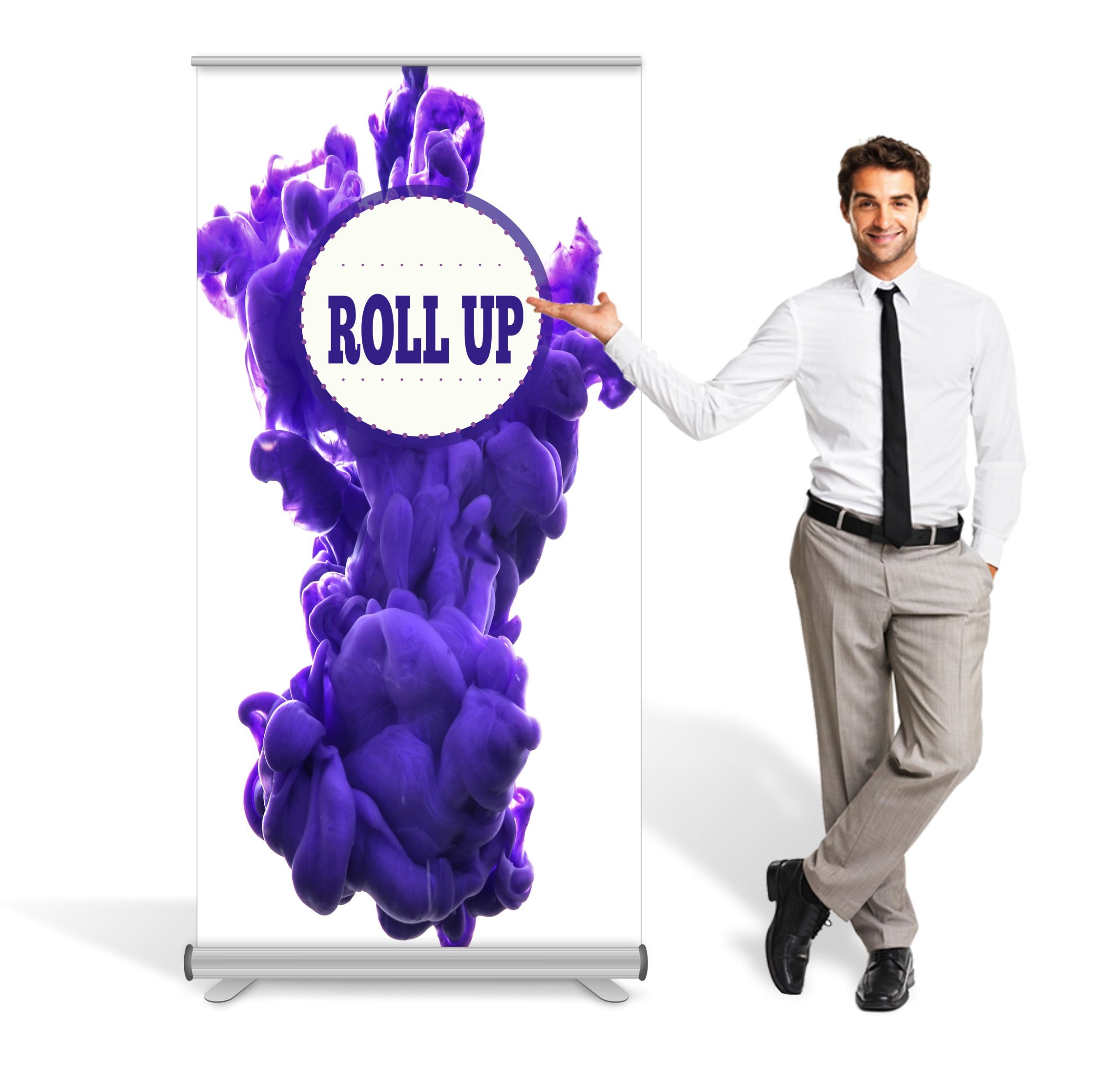 ROLL-UP 100x200cm JAKOŚĆ PROJEKT GRATIS wydruk reklamowy reklama ścianka Marka Studioflag