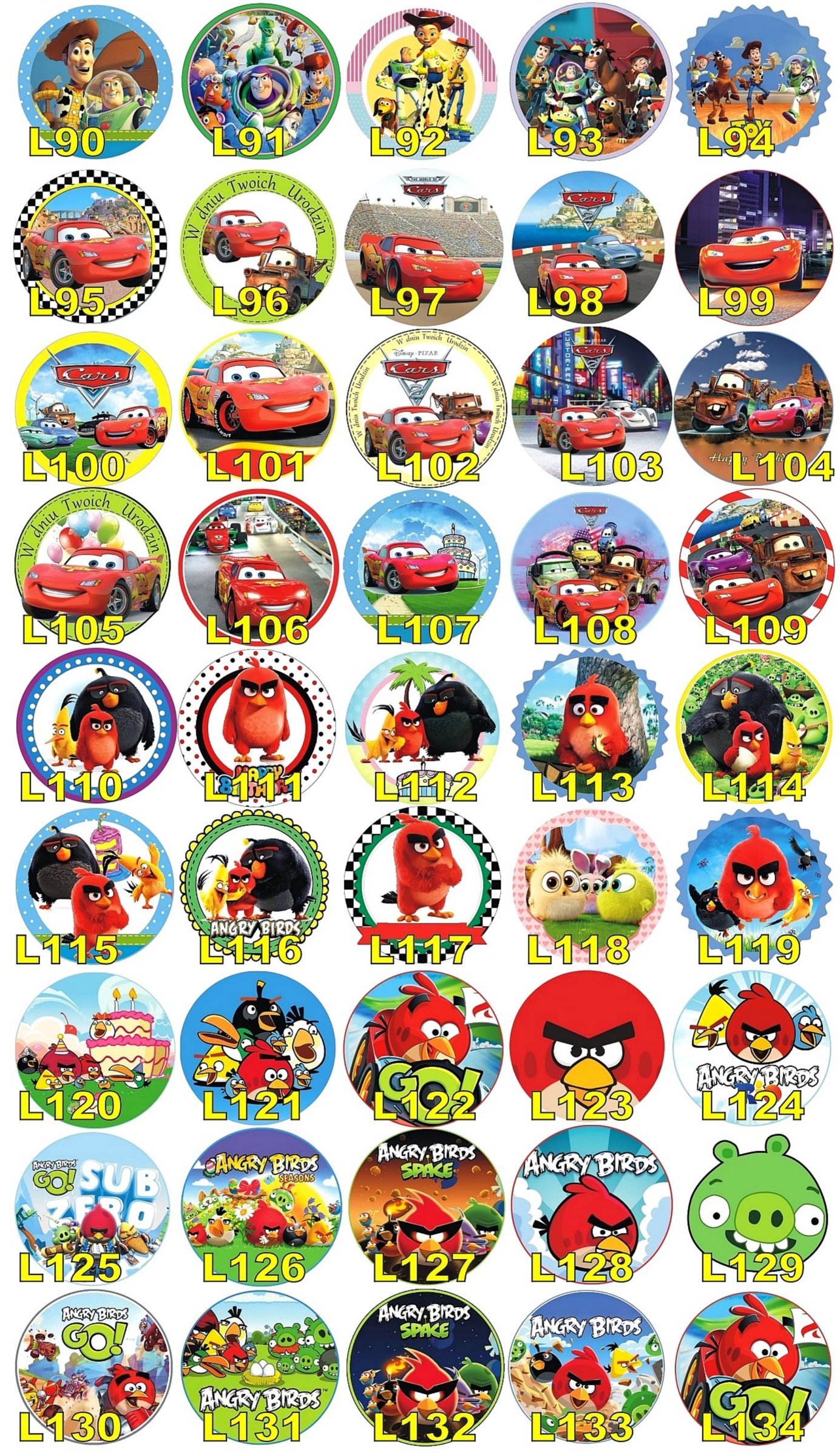 OPŁATEK NA TORT-BAJKOWE OPŁATKI - FOTO-TORTY -20CM Nazwa handlowa OPŁATEK NA TORT