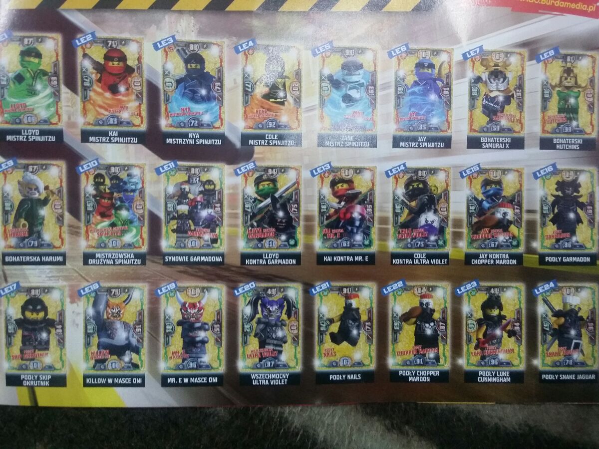 Karty Lego Ninjago Seria Limited Le Komplet Le1 24 7548076177 Allegro Pl