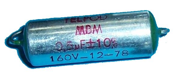 

Kondensator Telpod Mbm 0,5uF 160V 500nF 5szt=10zł