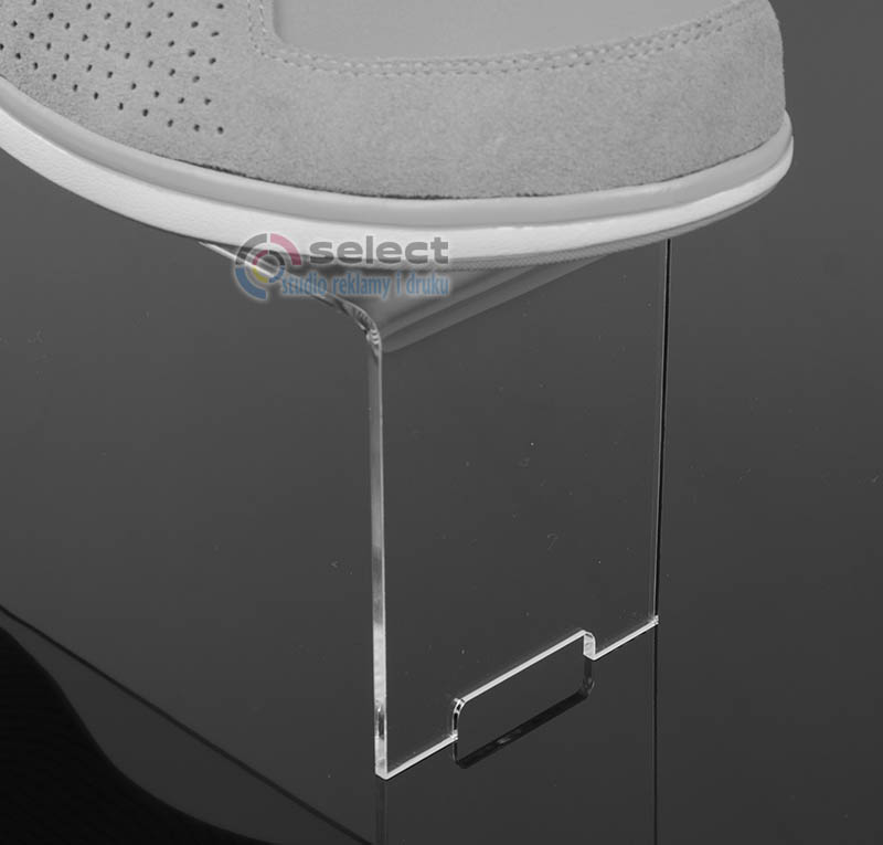 PODSTAWKA EKSPOZYTOR POD OBUWIE, STOJAK NA BUTY PLEXI (PLEKSI) 3mm BUT02 Typ stojak
