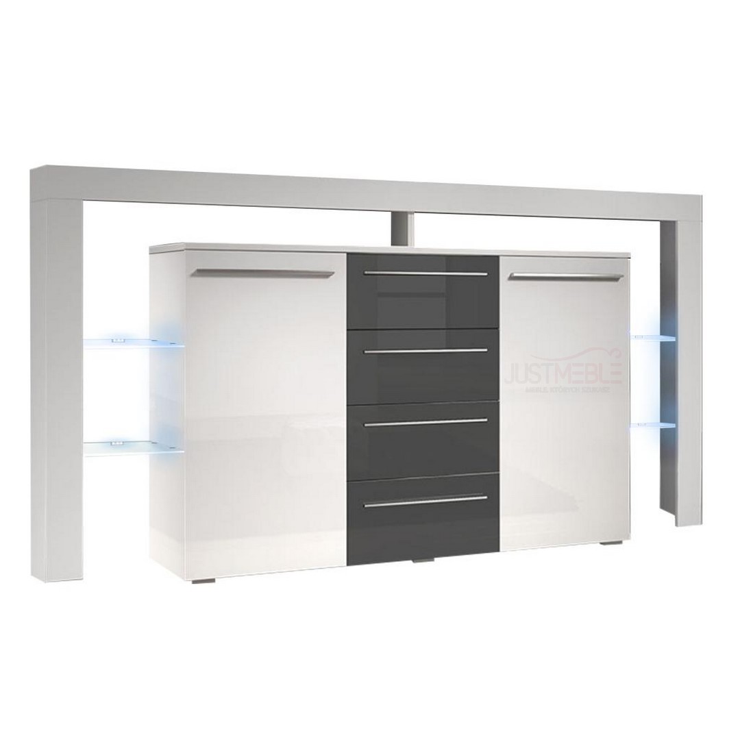 komoda do sypialni - RIVA 2 PLUS z LED w połysk Kod producenta RIVA II plus