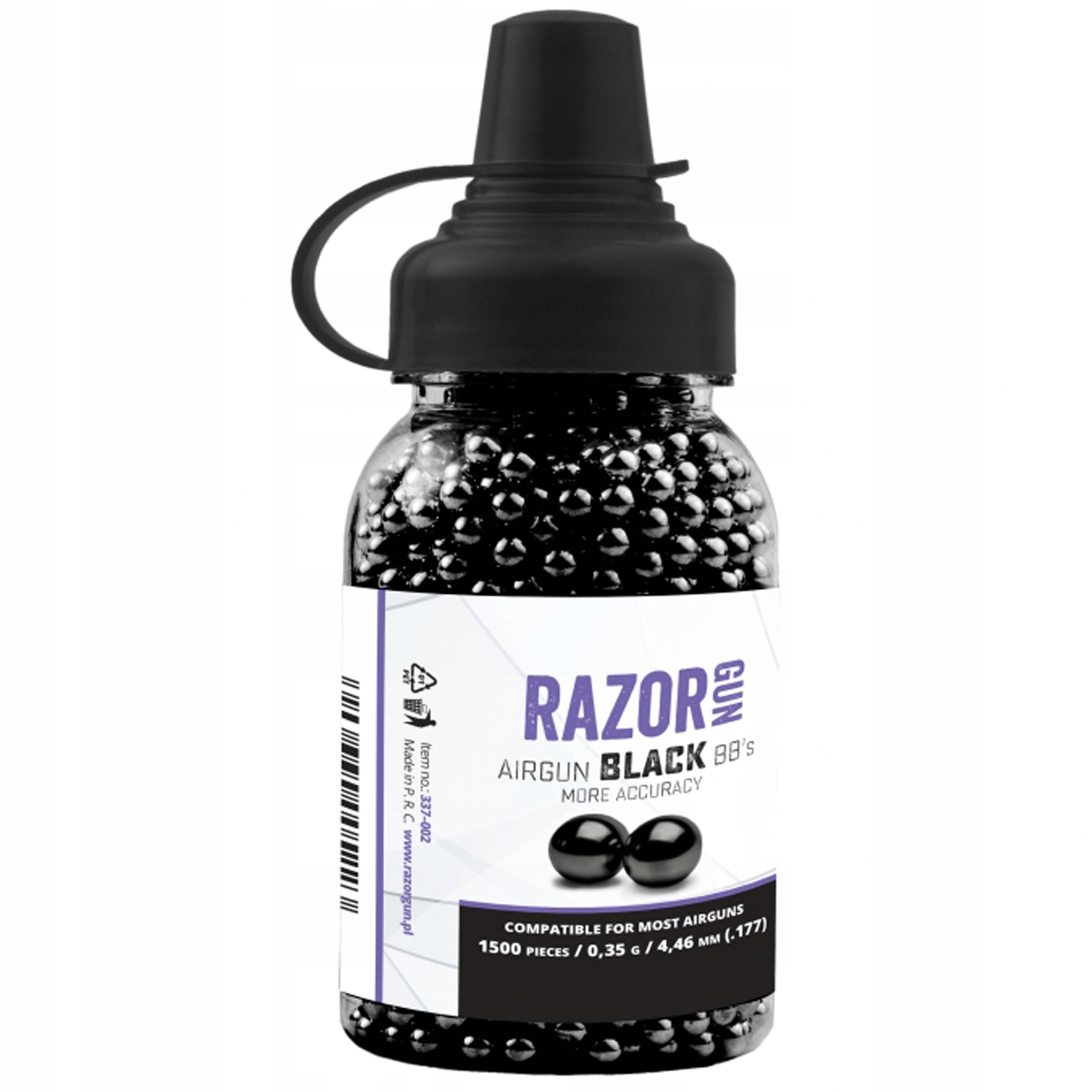 

Śrut stalowy BBs RazorGun Black 4,46 mm 1500 szt.