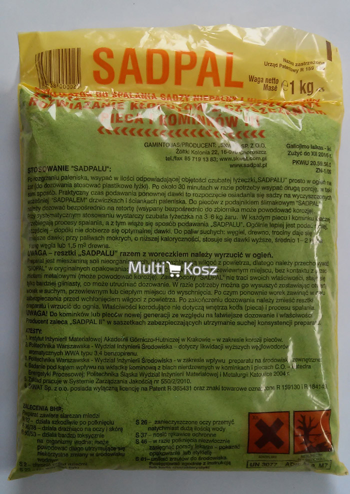 SADPAL SADZA SMOŁA-ZAPOMNIJ! 5kg KUPUJ ORYGINAŁ! Kod producenta SADPAL 5