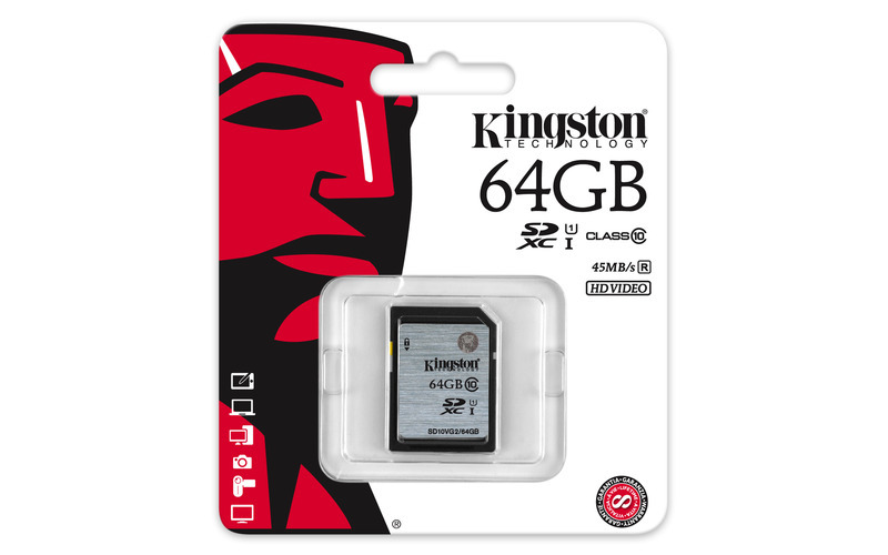 KINGSTON DUŻA Karta SD SDHC 64 GB CLASS 10 SDX UHS Producent Kingston