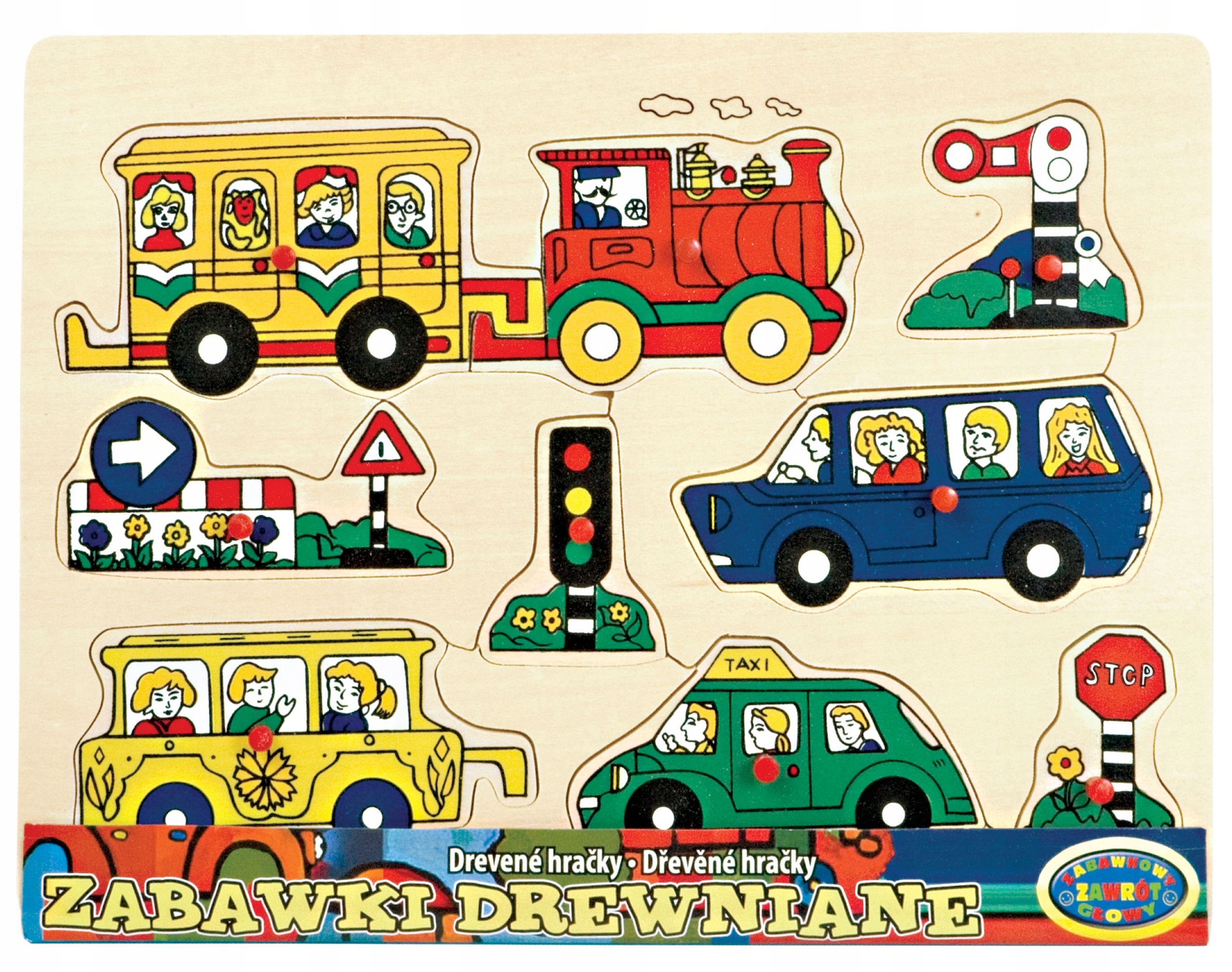 

Puzzle Drewniane Pojazdy Układanka +12 m. 00164
