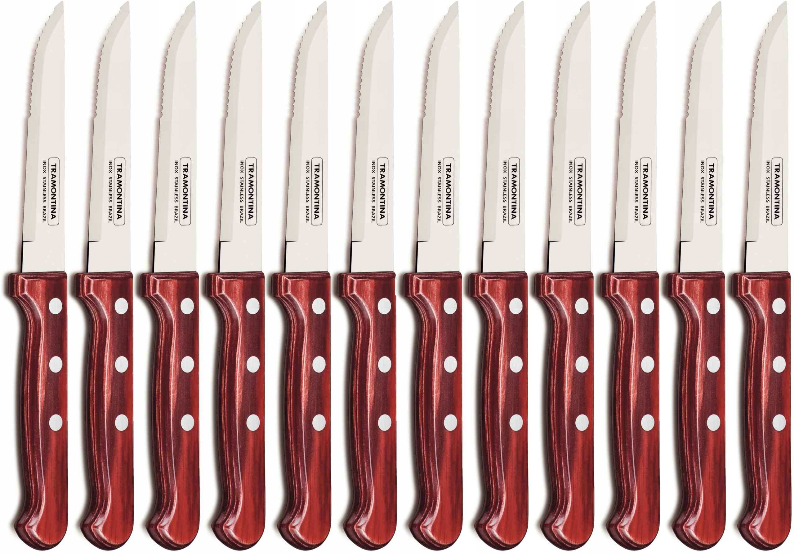 Tramontina 12x Nôž na steaky Gaucho Bordó Polywood
