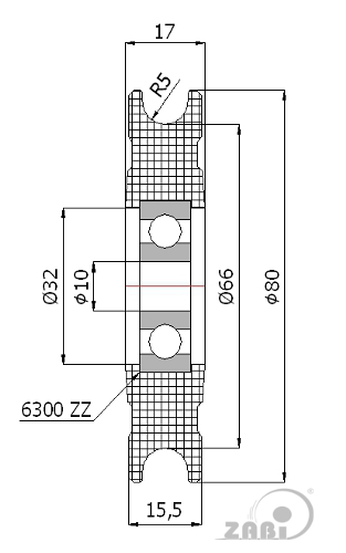 ROLKA ROLKI fi 80 mm DO ATLASU NA LINĘ LINKĘ 10 mm EAN (GTIN) 5903636534855