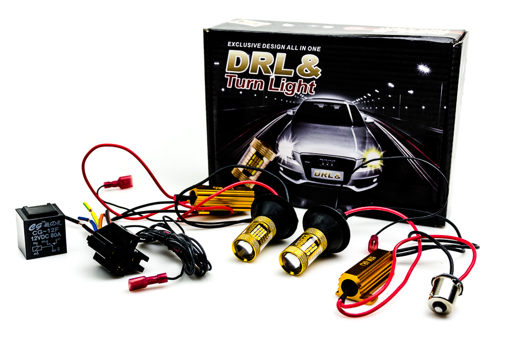 Kierunkowskazy Dzienne LED 2w1 DRL BAU15S PY21W Color temperature 6500 K