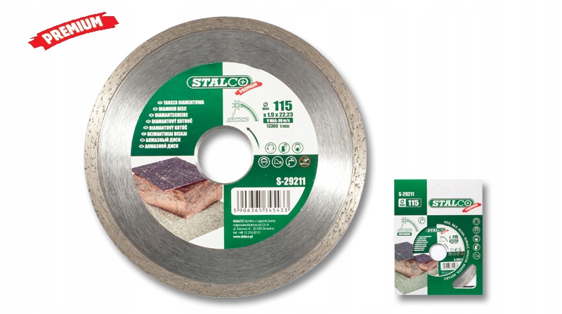 

Tarcza diamentowa pełna 125mm Stalco Premium