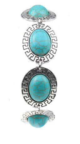 

Bg 1800 Bransoletka Metal Howlit Turkus