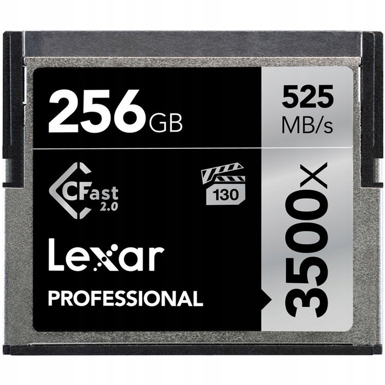 

Lexar CFast 2.0 256GB 3500x 525MB/s