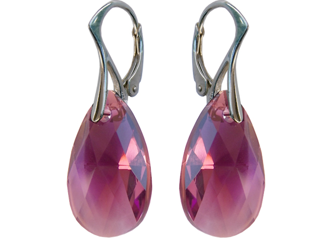 

Kolczyki Swarovski Migdał 22mm Amethyst Blend