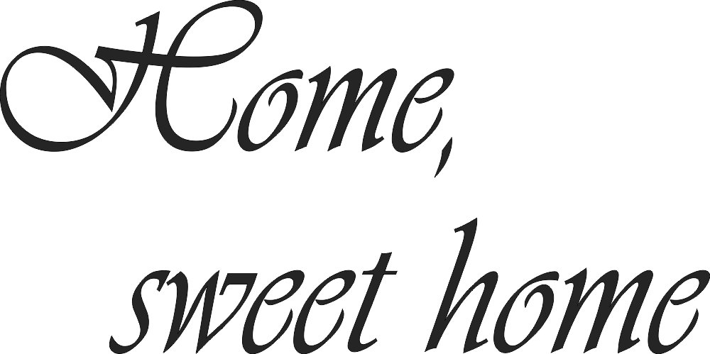 

Naklejka na ścianę Cytat Home sweet home 200 cm
