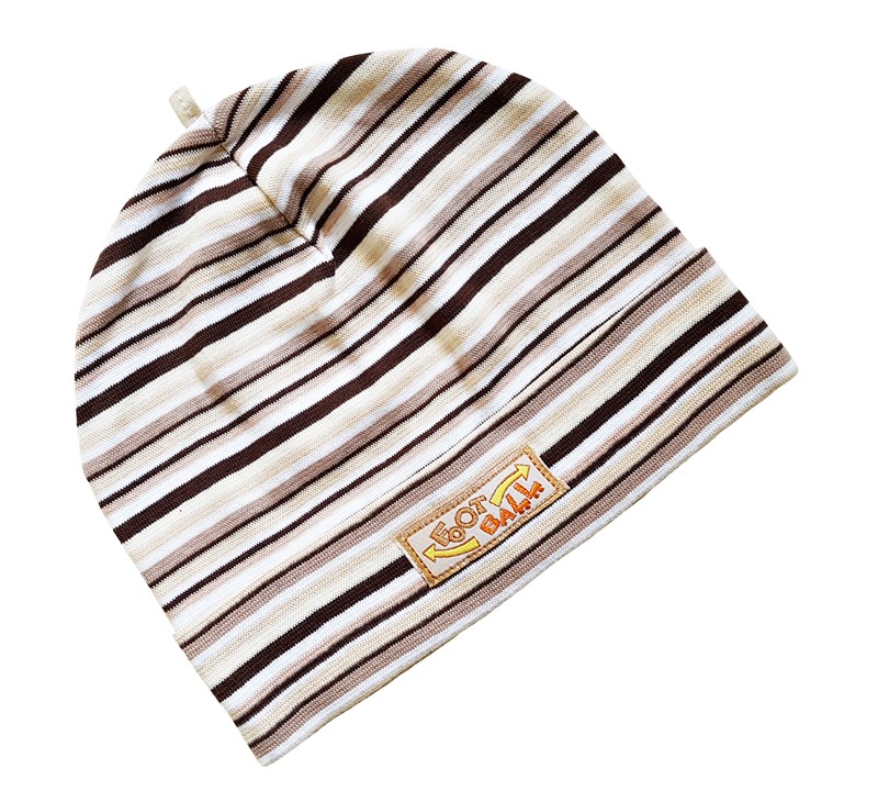 

Czapka Chłopięca beanie paski Jesień Wiosna 50-54