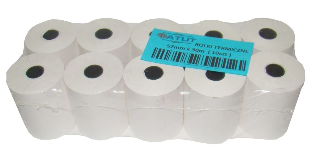 

Rolki do kasy termiczne 57x30m 10szt Markowe
