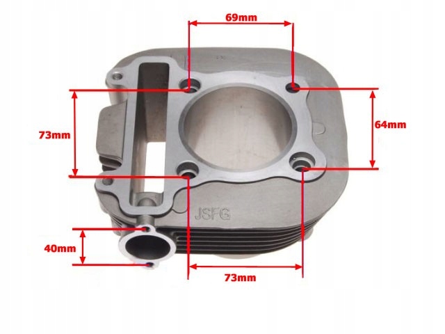 3246 - Цилиндр поршень квадроцикл ATV 250 300 Bashan Loncin Romet