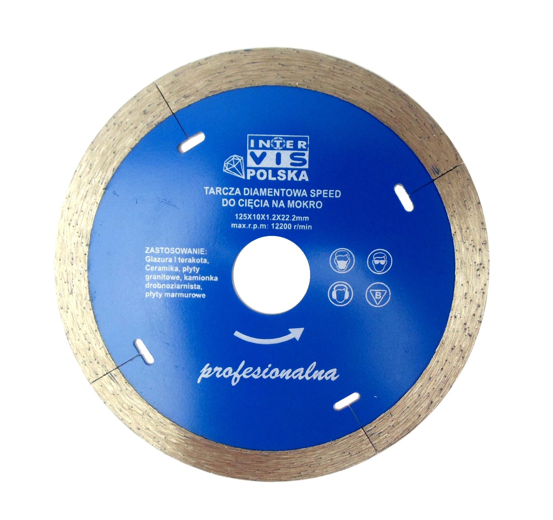 

Inter Vis 125x22,2 Tarcza Diamentowa Profesjonalna