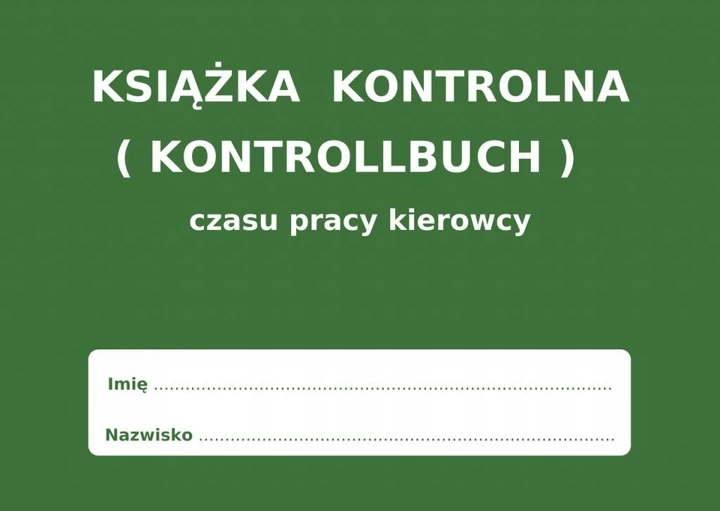 

Książka czasu pracy kierowcy Kontrollbuch 10 szt