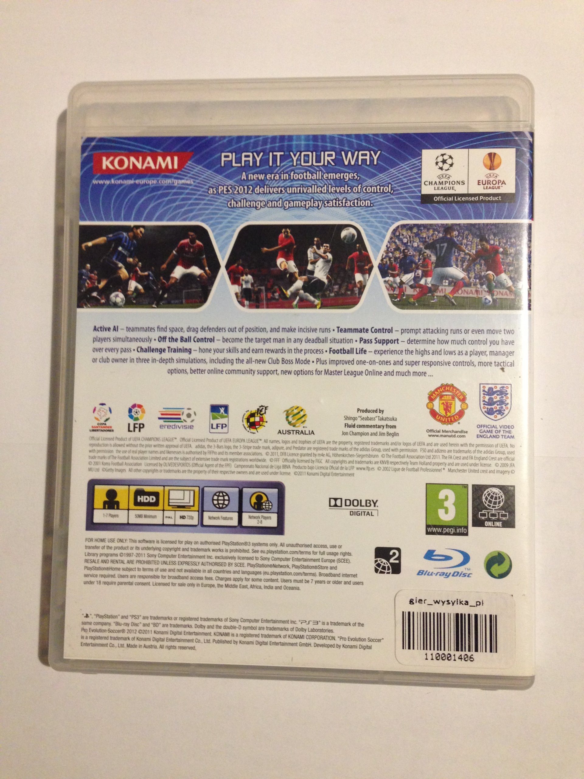 PES 2012 Pro Evolution Soccer PS3: купить с доставкой из Европы на  AuAu.market - (7967327271)