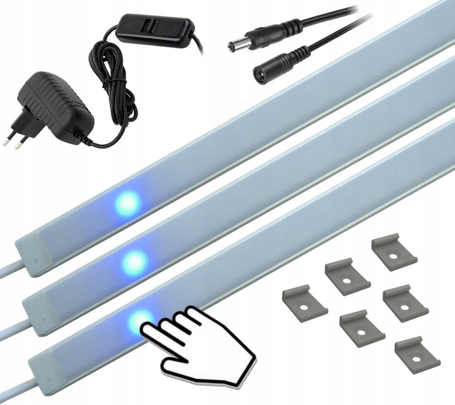 Led podskříňková lišta rovná 3x30 cm Reg Dotyková