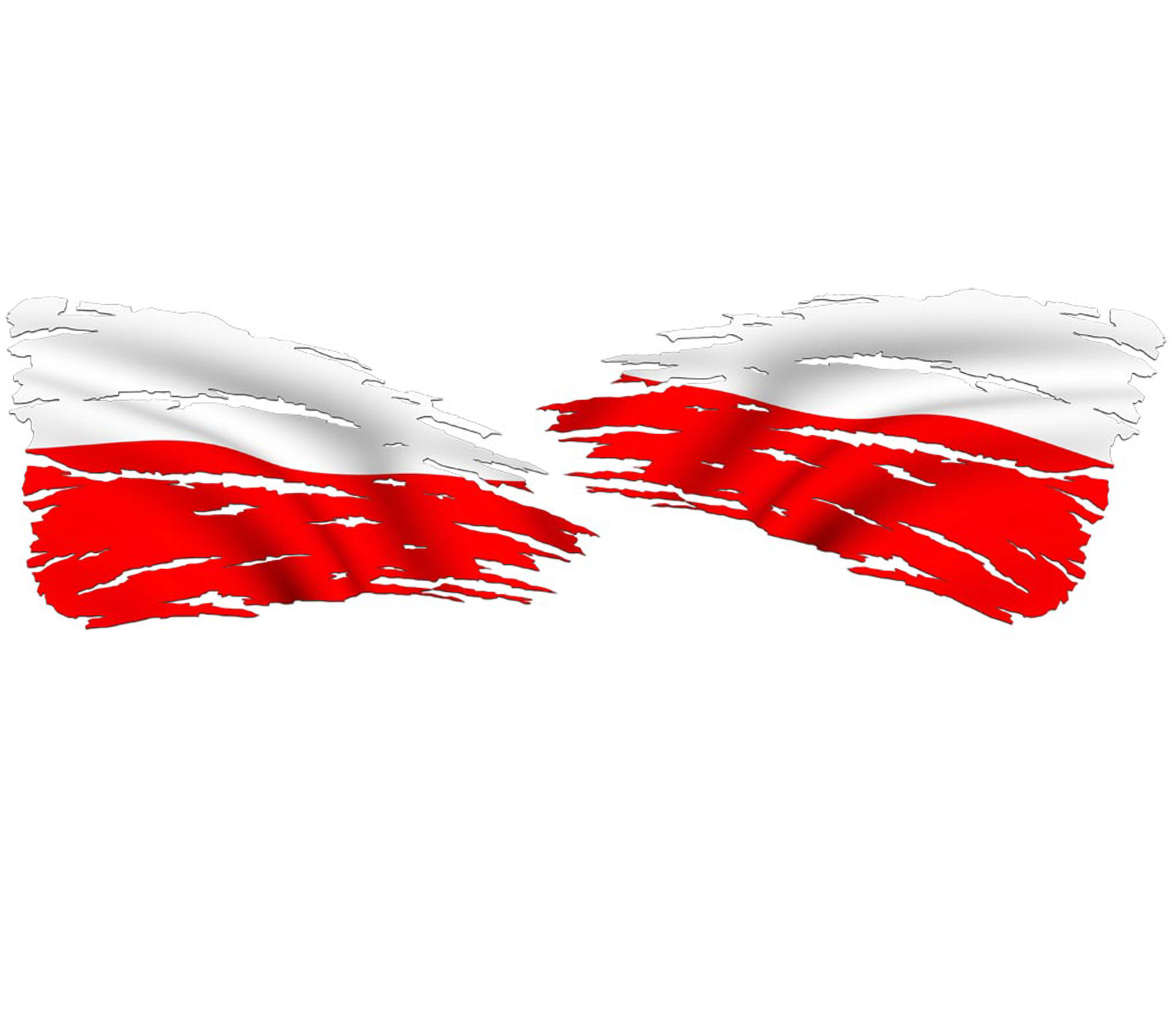 

Naklejka Naklejki Flaga Polski Pl Komplet 2szt. Uv
