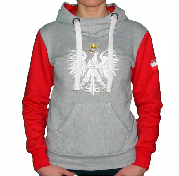 

Bluza Kangur Damska Kibica Polski Z Kapturem r.XXL