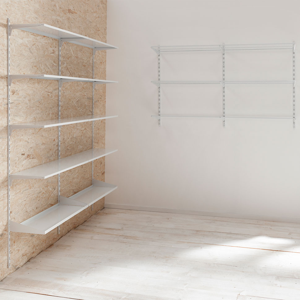 REGAŁ METALOWY LISTWA NOŚNA POD PÓŁKA BIAŁA PRO100 Głębokość produktu 40 cm