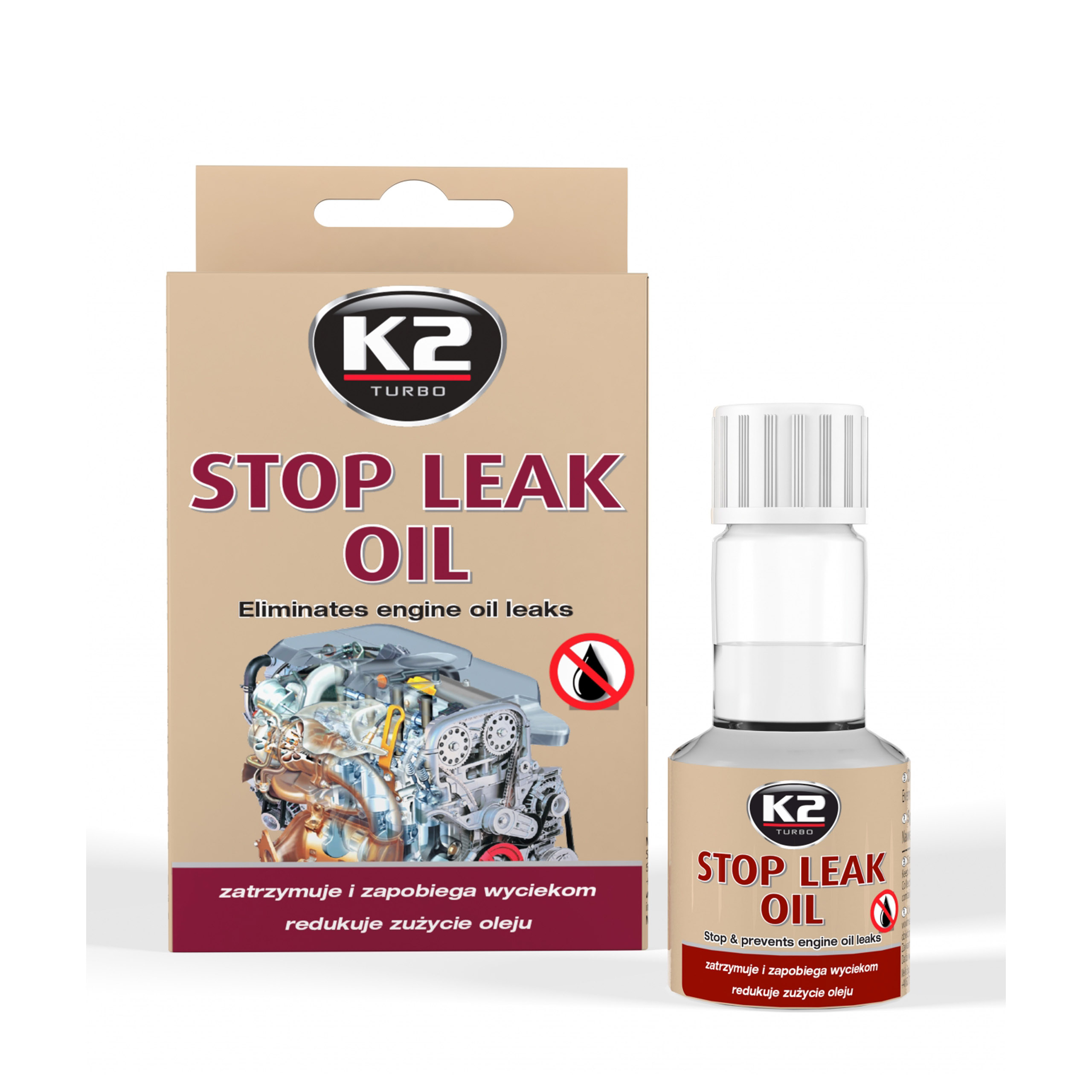 

K2 Stop Leak Oil Uszczelnia Zapobiega Wyciekom