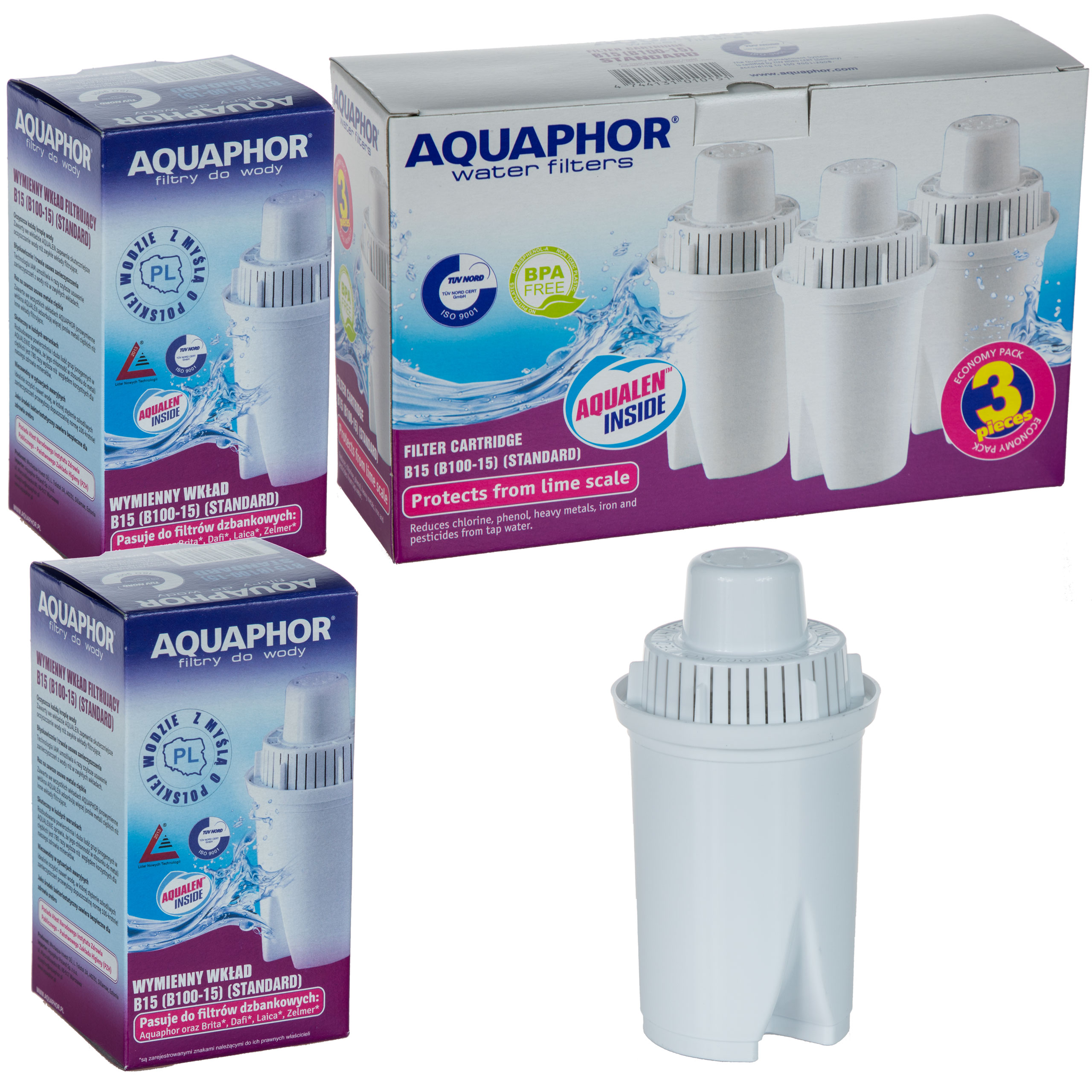 

5x Filtr Wody Aquaphor B100-15 Wkład Dafi Zelmer