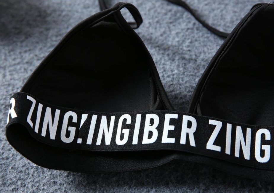 STRÓJ KĄPIELOWY BIKINI WYSOKI STAN STRAPS NAPISY M Rodzaj komplet