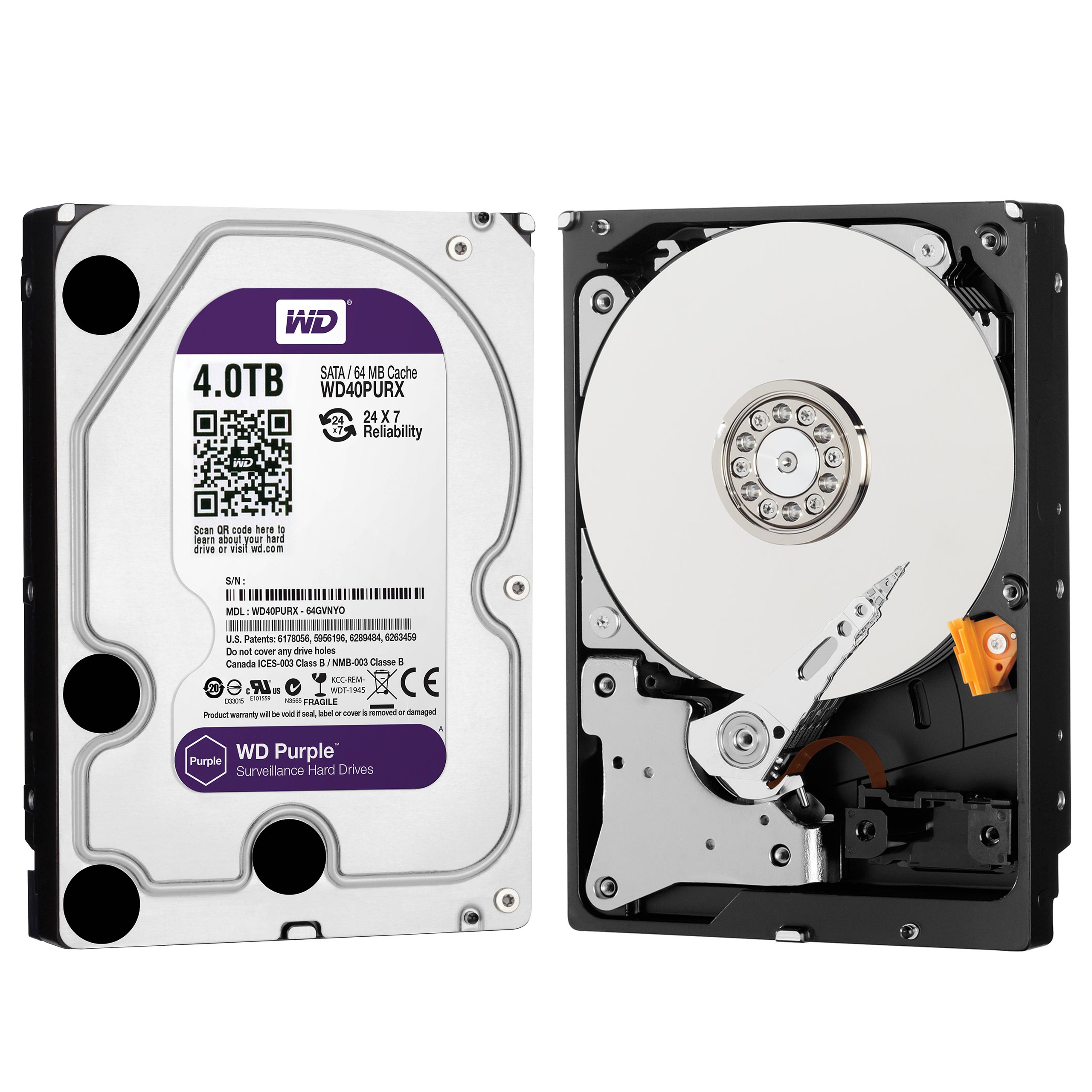 

4TB Dysk Hdd Wd Purple do rejestratora WD40PURZ