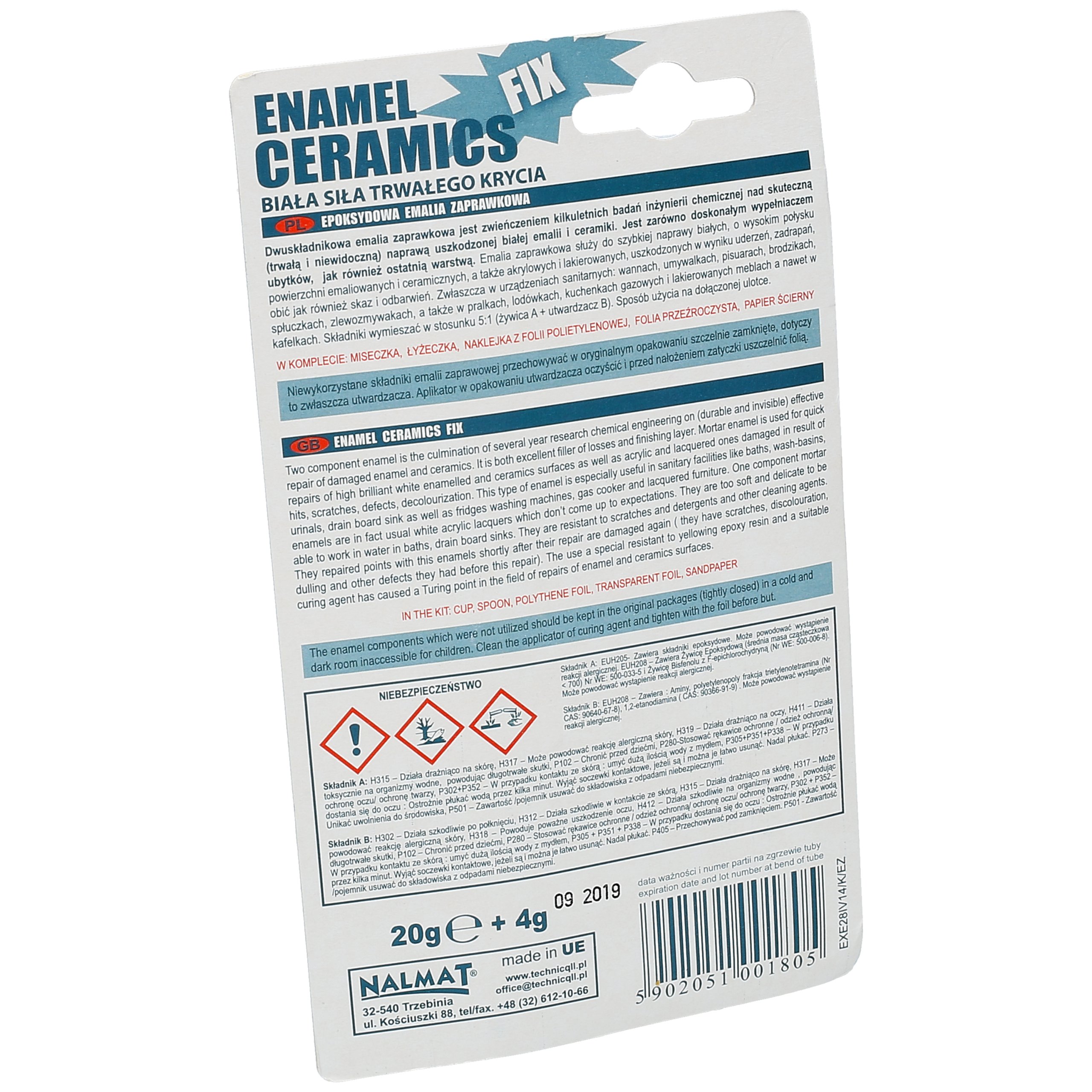 Naprawa wanny, zlewu. Emalia zaprawkowa TECHNICQLL Marka inna