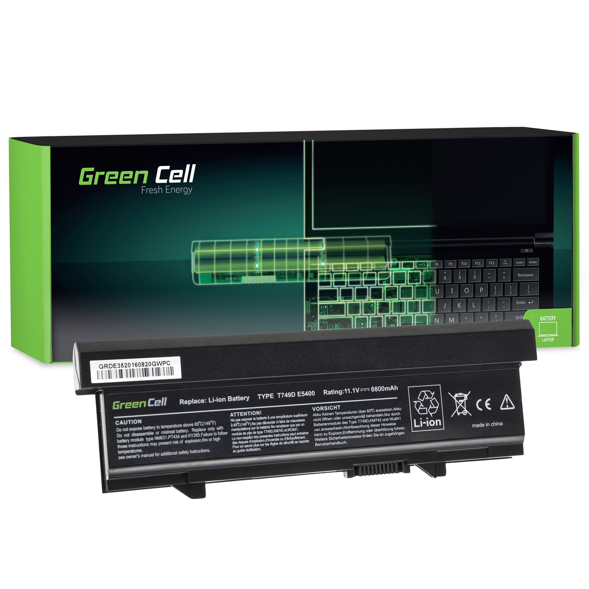 

Bateria KM742 do Dell Latitude E5410 E5500 E5510