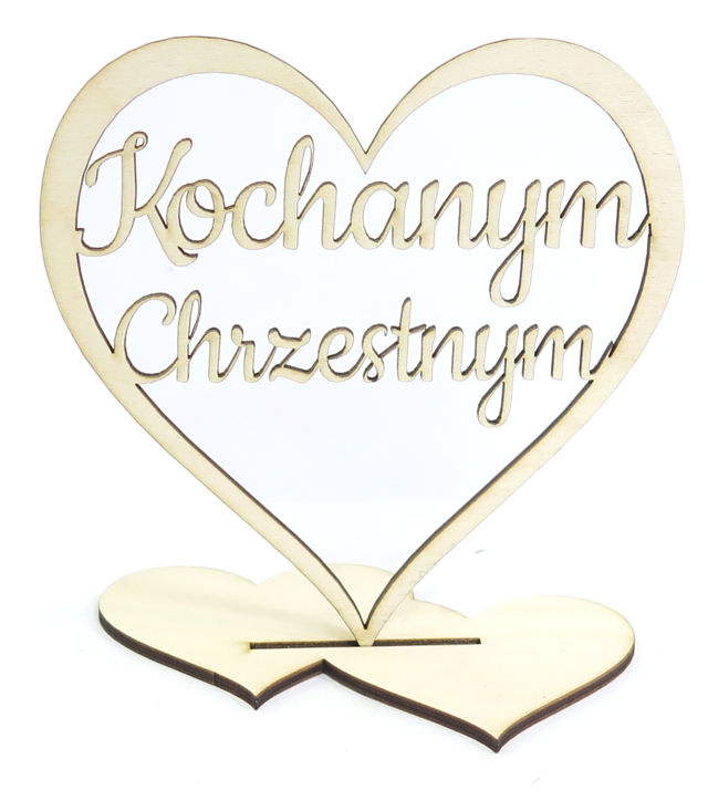 

Serce Na Podstawce Napis Kochanym Chrzestnym OZ67