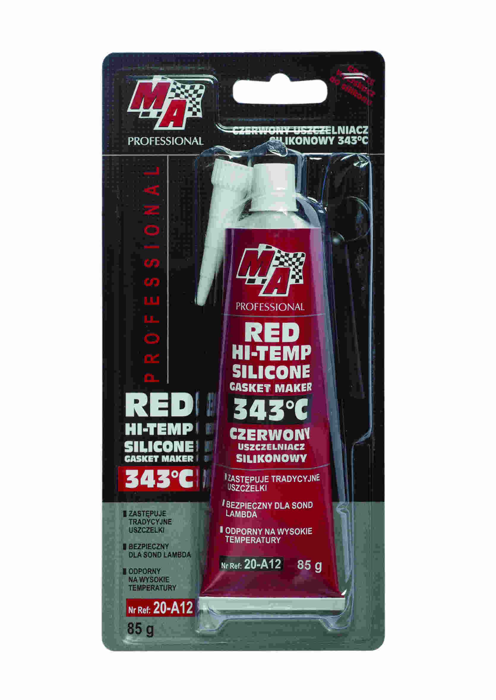 

Moje Auto Silikon Czerwony Tubka 85g +343C