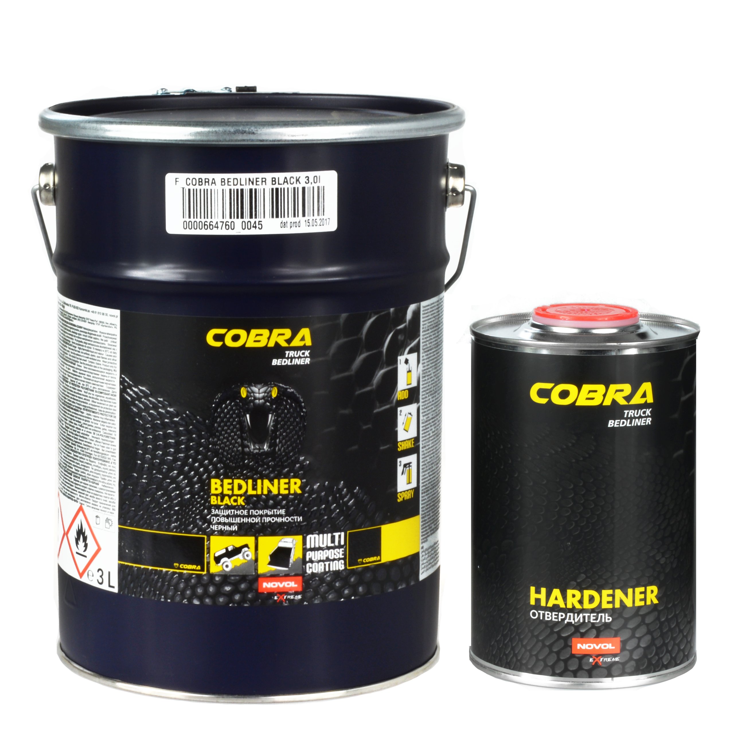 

Novol Cobra Truck Bedliner Czarny 3L