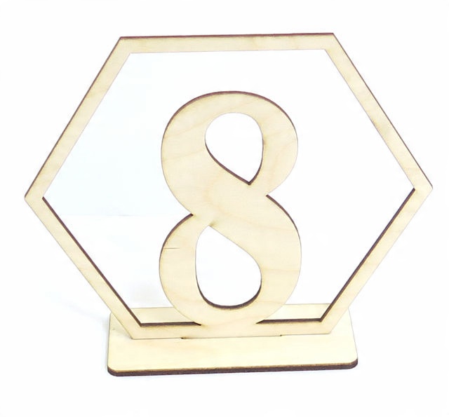 

Numeracja Stołów Na Ślub + Podstawka Cyfra 8 OZ55