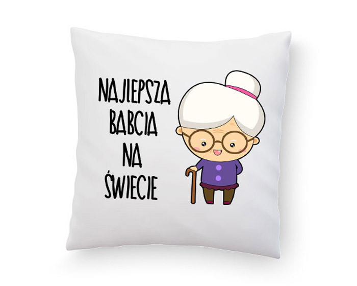 

Poduszka Z Nadrukiem Na Dzień Babci Wzory 40cm
