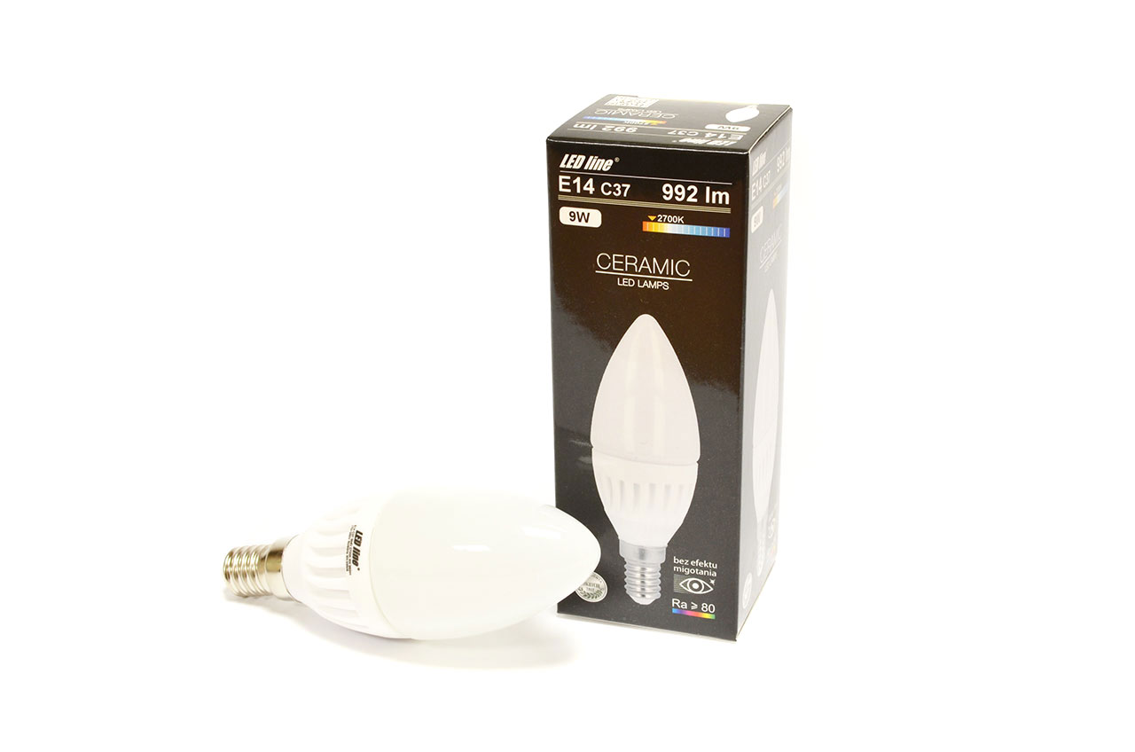 

Żarówka Led LEDline E14 9W 992lm biała ciepła 2700