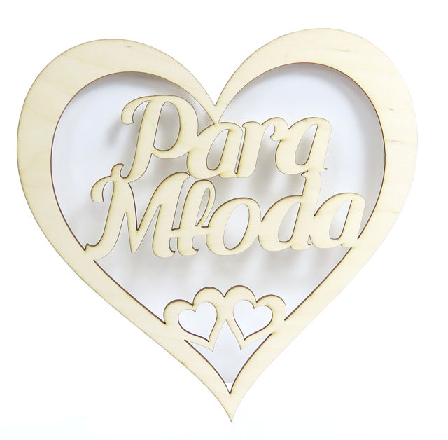 

Serce 600x600mm Para Młoda Na Wesele Ślub ZD46