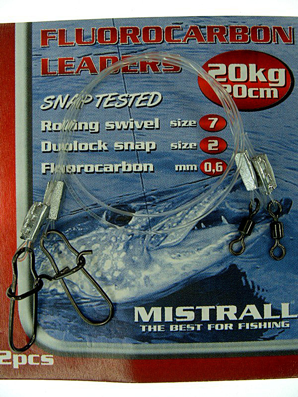 

Przypon Fluorocarbonowy Mistrall 25cm 15kg /2szt