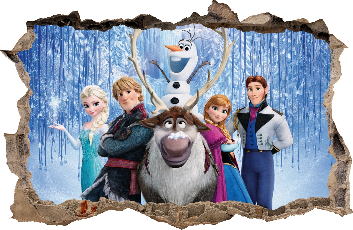 

Naklejki Na Ścianę Dziura Frozen Elsa 16 100x65 cm
