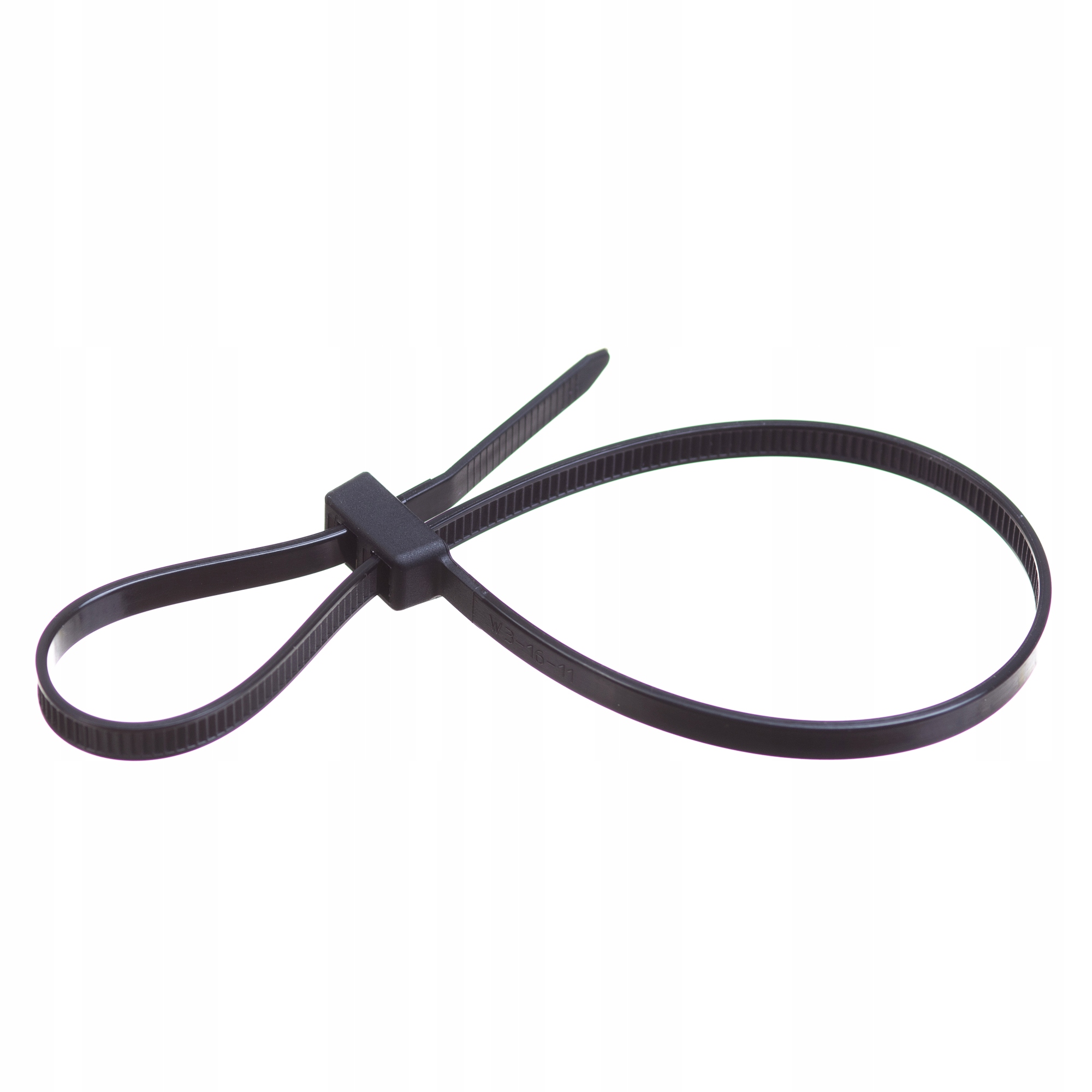 

Opaska kablowa podwójna pętla czarna 300x4,8mm Bmd