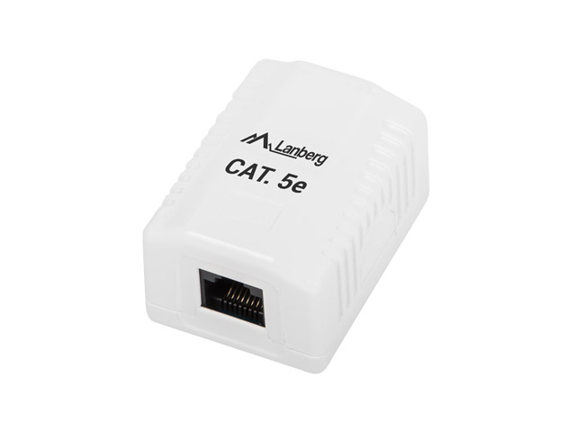 

Gniazdo natynkowe RJ45 Lanberg 1 port, kat.5e